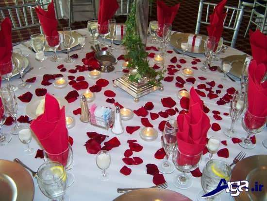 تزیین میز شام رمانتیک و زیبا 