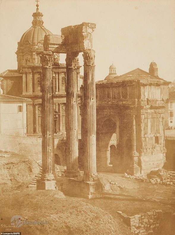 معبد ژوپیتر و طاق سپتیموس سوروس، 1850 