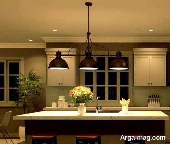نمونه های زیبا و شیکی از نورپردازی اپن آشپزخانه