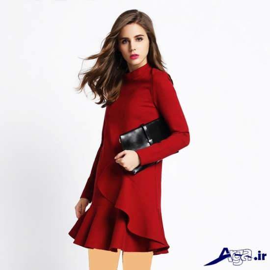 لباس مجلسی دخترانه قرمز 