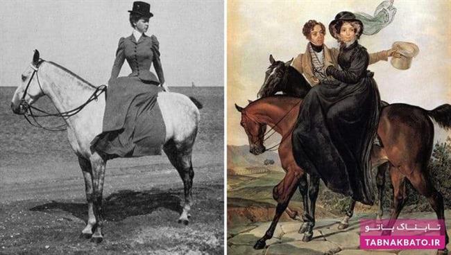 اسب سواری عجیب زنان در قدیم