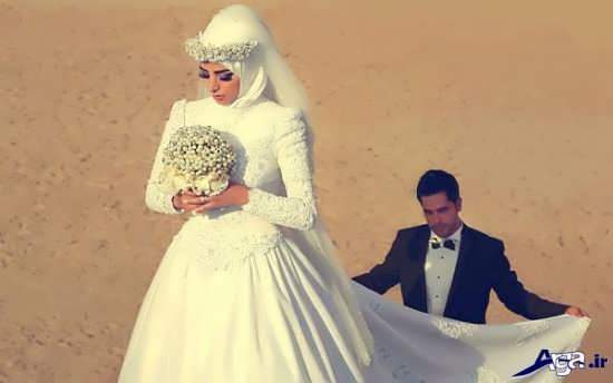 عکس زیبای عروس و داماد در آتلیه