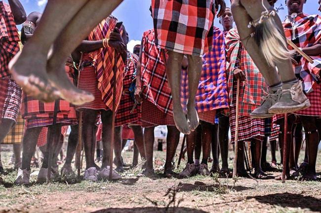 مراسم پرش سنتی قبیله کنیایی + عکس