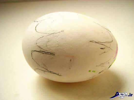آموزش رنگ کردن روی تخم مرغ