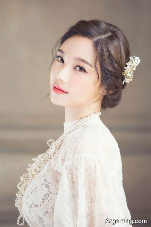 آرایش ملایم صورت عروس به سبک کره ای 