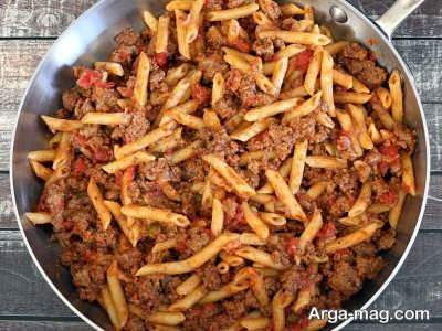 طرز تهیه پاستا با گوشت چرخ کرده 