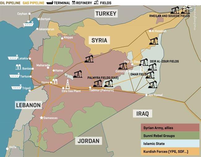 درآمد چند میلیون تروریست‌ها از سرقت نفت سوریه / خسارت 90 میلیارد دلاری صنعت نفتی سوریه از زمان آغاز جنگ