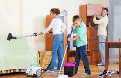 تمیز کردن خانه برای عید نوروز