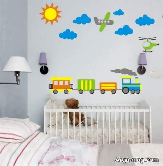 مجموعه ای شیک از برچسب دیواری اتاق نوزاد