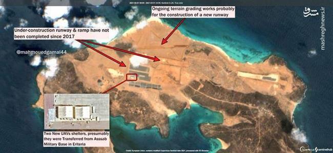 هدف امارات از توسعه جزایر حاشیه تنگه باب المندب چیست؟ / رژیم صهیونیستی به دنبال جاسوسی از ناوگان دریایی ایران با استقرار در جزیره Perim +تصاویر