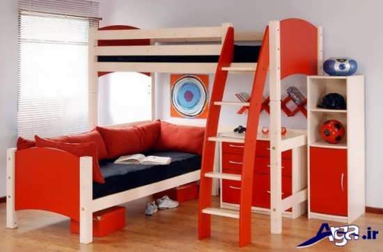 طراحی شیک تخت خواب کودک با نردبان