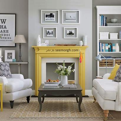 با رنگ زرد یک نقطه کانونی ایجاد کنید,دکوراسیون اتاق نشیمن به رنگ سال با 6 ایده جالب و زیبا