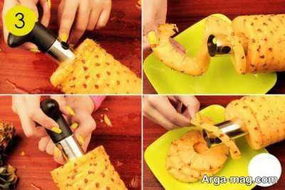 راحت ترین روش برای پوست کردن میوه آناناس