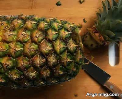 مراحل پوست گرفتن آناناس