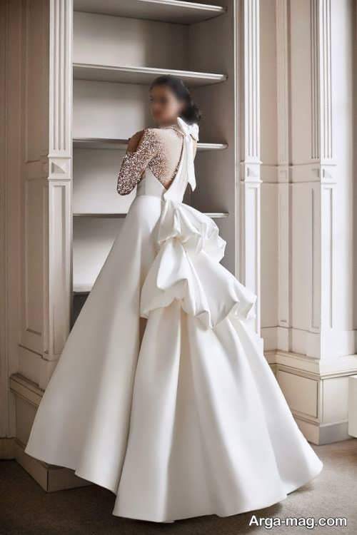 پشت لباس عروس با طرح زیبا و خاص 