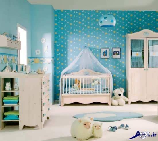 طراحی اتاق نوزاد پسر با طرحی جدید