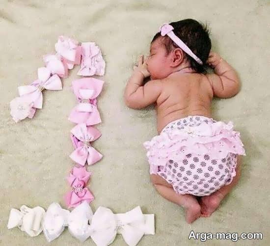 تزیینات شیک و بی نهایت زیبای ماهگرد نوزاد