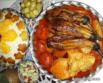 طرز تهیه خورش بادمجان با مرغ 