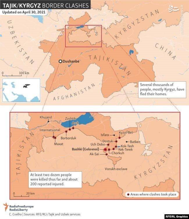 نگاهی به درگیری‌های مرزی تاجیکستان و قرقیزستان / میراث شوم شوروی سابق برای کشورهای آسیای میانه +تصاویر و نقشه