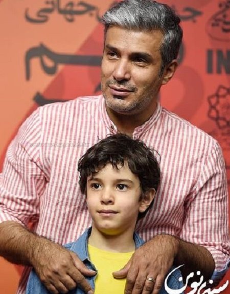آریا عظیمی نژاد و پسرش در جشنواره جهانی فیلم فجر 1400