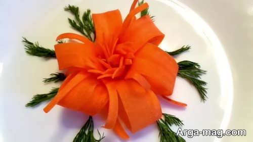 تزیین هویج به شکل گل 