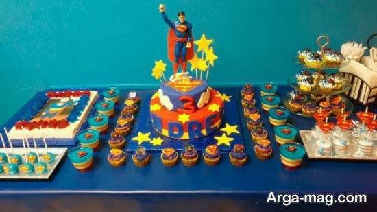 دیزاین جشن تولد با طرح سوپرمن