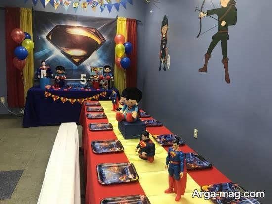 طراحی جشن زادروز کودکان با تم سوپرمن