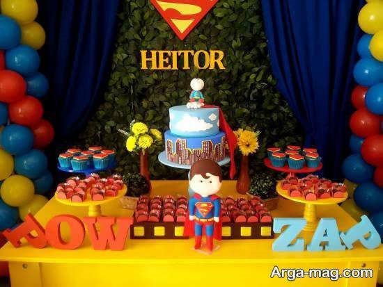 دیزاین جشن تولد با استفاده از تم سوپرمن