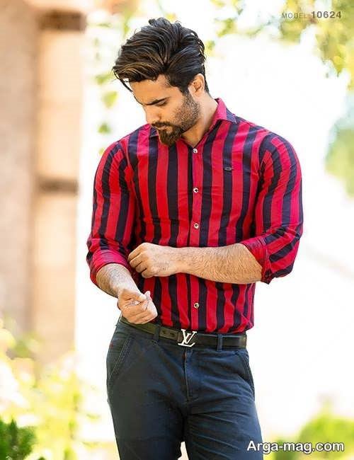 پیراهن راه راه مردانه زیبا و شیک 