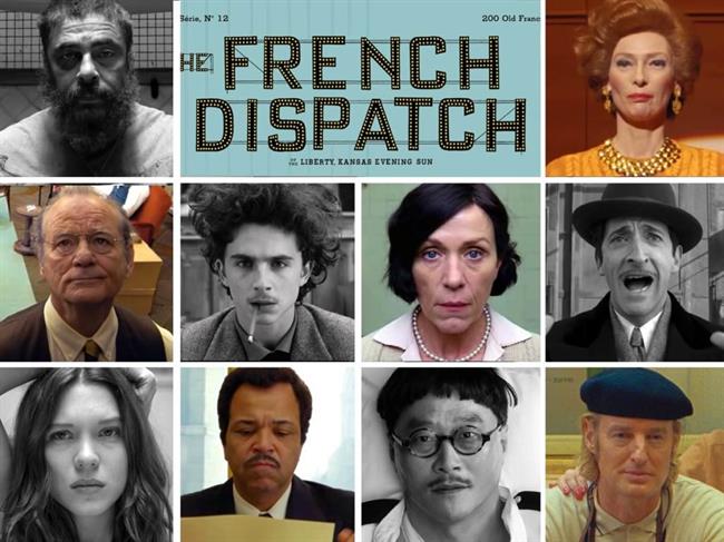 داستان فیلم The French Dispatch در شهر خیالی انوی-سر-بلاس در نزدیکی پاریس رخ می دهد و دیدگاه خارجی هایی که در فرانسه شاغل هستند را به تصویر می کشد