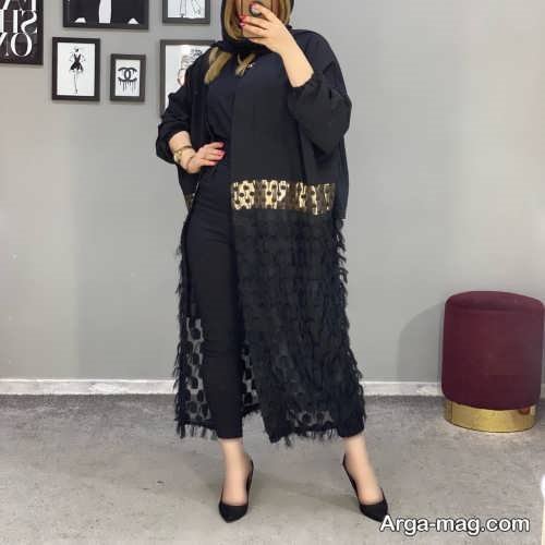 مانتوی ریش بابا مشکی 