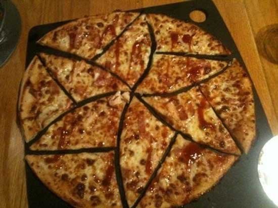 برش پیتزا به شکل مساوی توسط دو ریاضیدان!