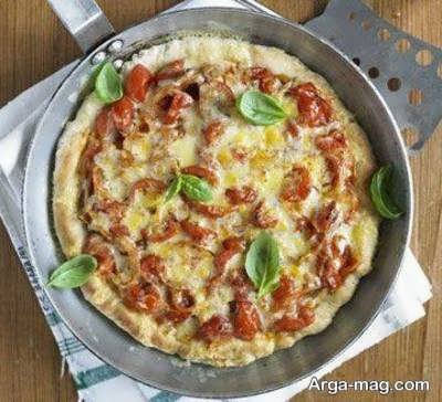 آموزش روش تهیه پیتزا گوشت و قارچ بدون فر