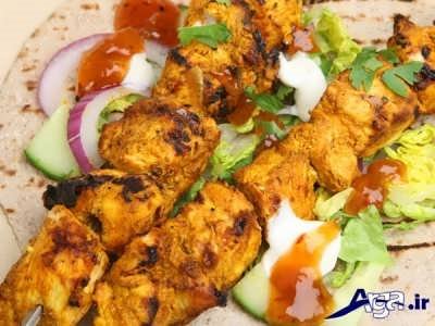 طرز درست کردن جوجه کباب لبنانی