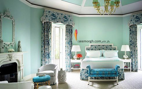 بهترین ترکیب رنگ اتاق خواب : دکوراسیون اتاق خواب به رنگ آبی
