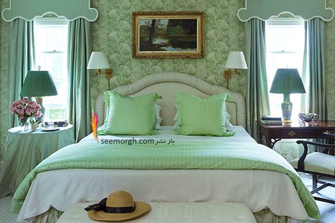بهترین ترکیب رنگ اتاق خواب : دکوراسیون اتاق خواب به رنگ سبز