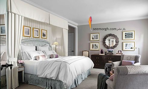 بهترین ترکیب رنگ اتاق خواب : دکوراسیون اتاق خواب به رنگ نقره ای، خاکستری