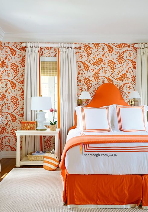 بهترین ترکیب رنگ اتاق خواب : دکوراسیون اتاق خواب به رنگ نارنجی
