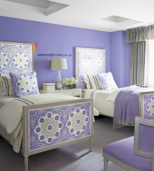 بهترین ترکیب رنگ اتاق خواب : دکوراسیون اتاق خواب به رنگ ارغوانی