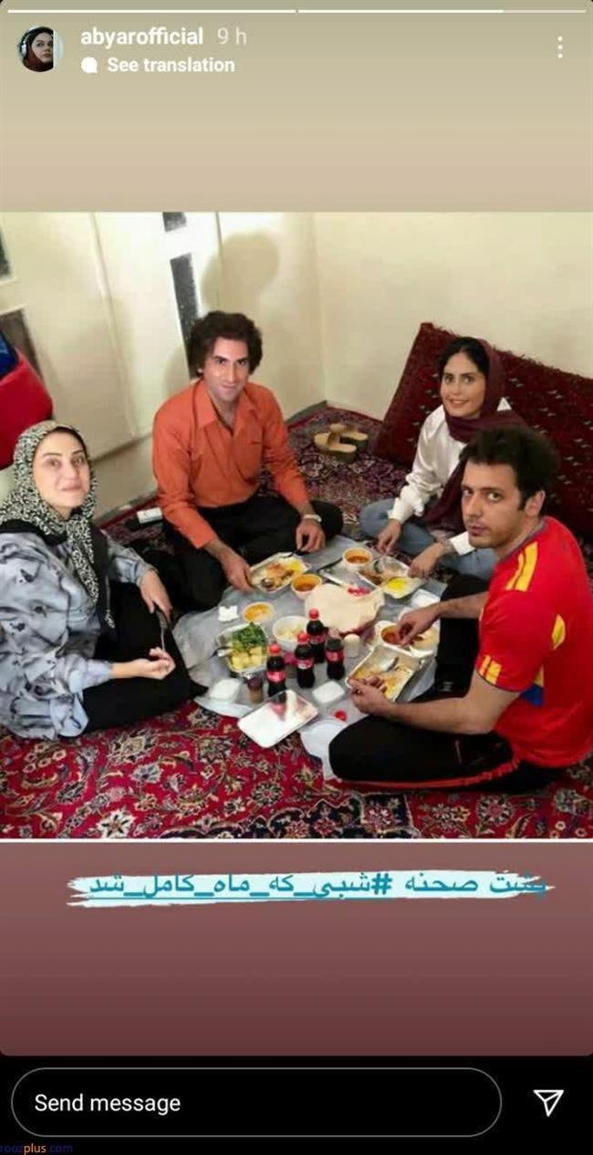 عکسی جالب از پشت صحنه فیلم «شبی که ماه کامل شد»