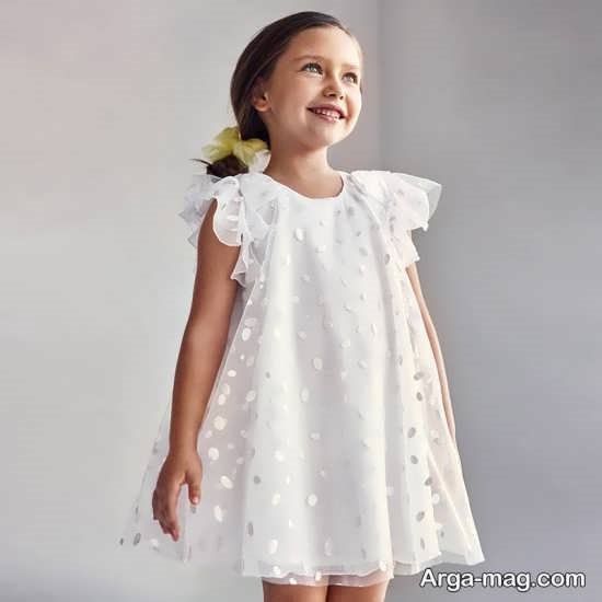 لباس گبپور دخترانه سفید