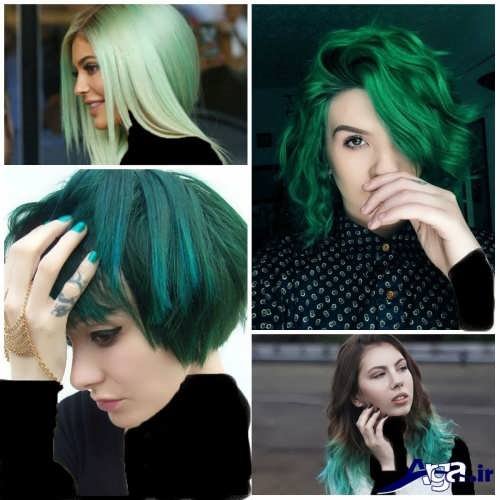 انواع رنگ موی سبز جدید و متفاوت در سال جدید