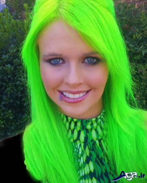رنگ مو سبز روشن 