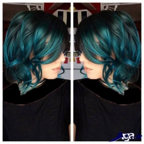 رنگ موی سبز و آبی