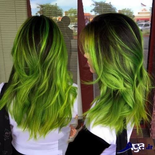 رنگ موی سبز زرد 