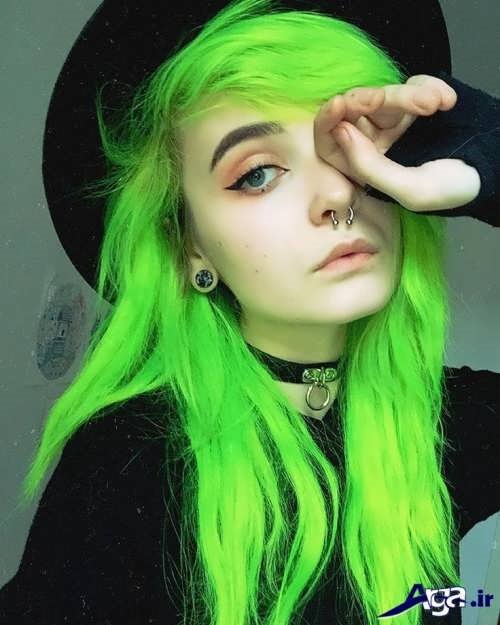 رنگ مو سبز روشن فانتزی 