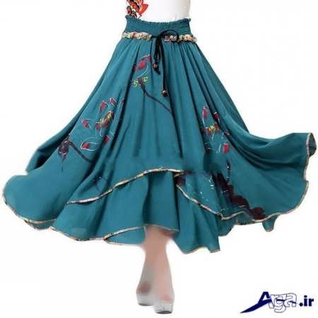 مدل های زیبا و جدید دامن حریر 