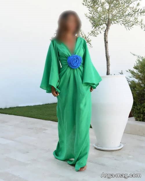 مدل لباس شب 2022 سبز 
