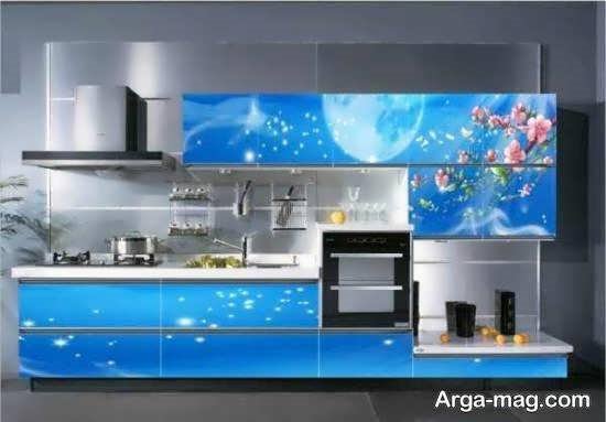 انواع طراحی آشپزخانه آبی زیبا و مدرن