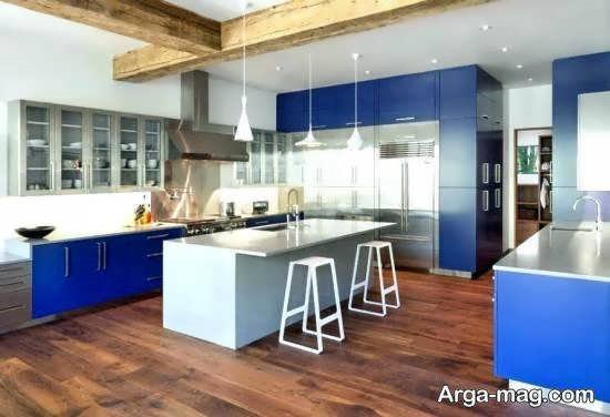 مجموعه ی ایده های زیبا و مدرن دکوراسیون آشپزخانه آبی 